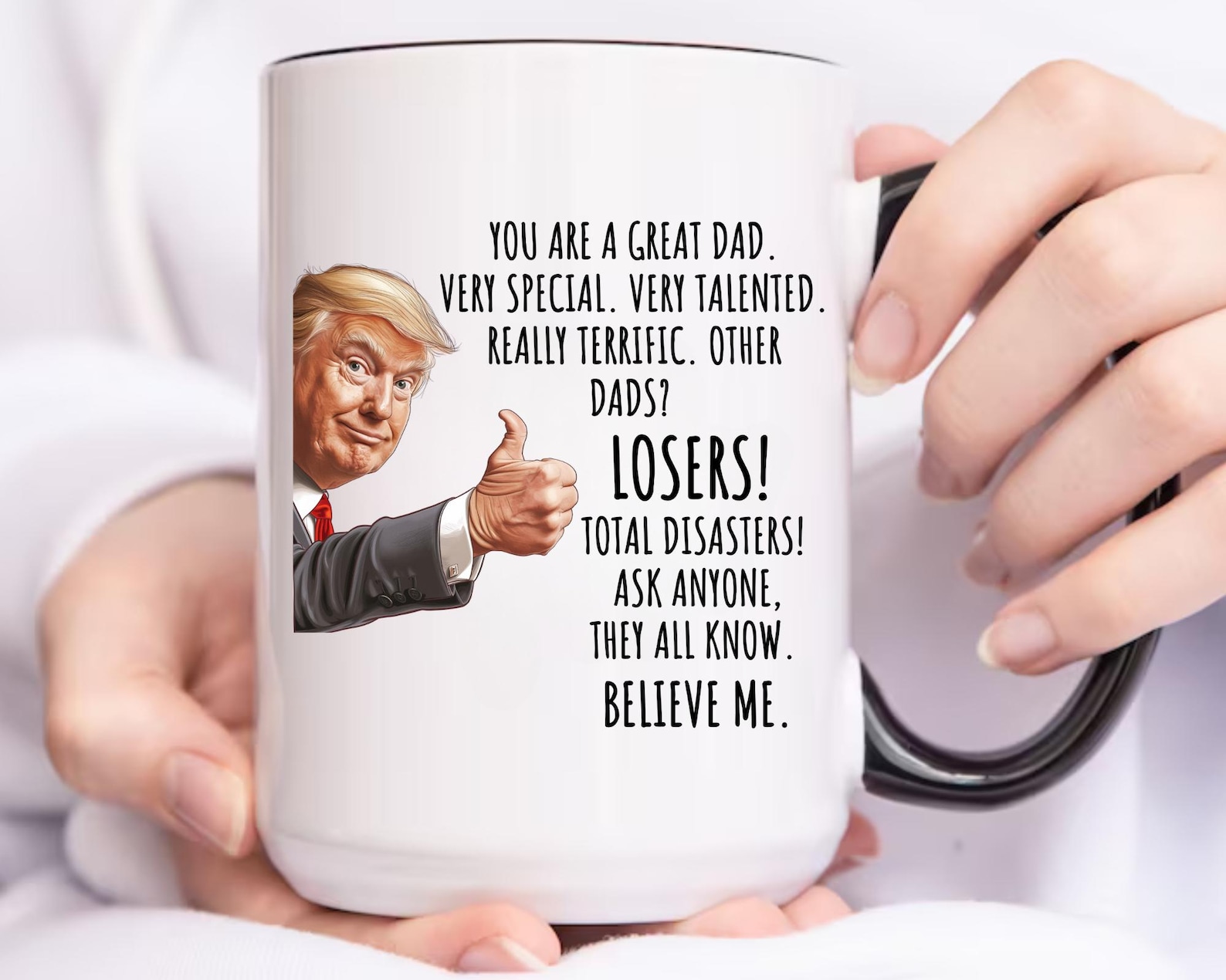 Accent - Funny Dad Trump Mug, Trump Dad Mug, Christmas Gift For Dad Gifts For Republican, Donald Trump 2024 Coffee Mug, Political Mug Fathers Day - Image 6