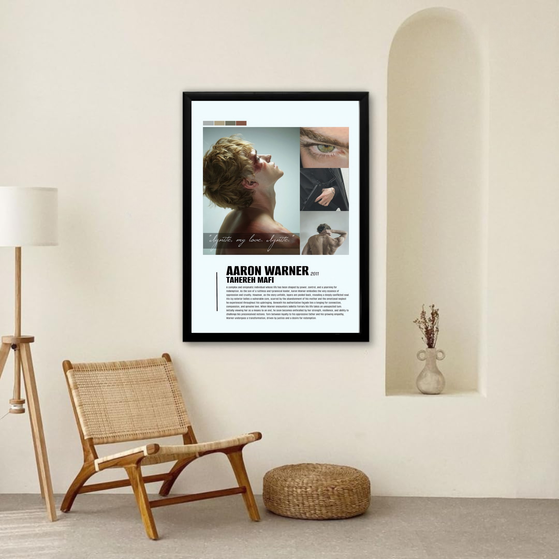 Aaron Warner Signature Character Unframed Poster - Shatter Me Series Fan Art Print - Booktok Trending Aesthetic Wall Decor - Gift For Fantasy Book Lovers - Image 5