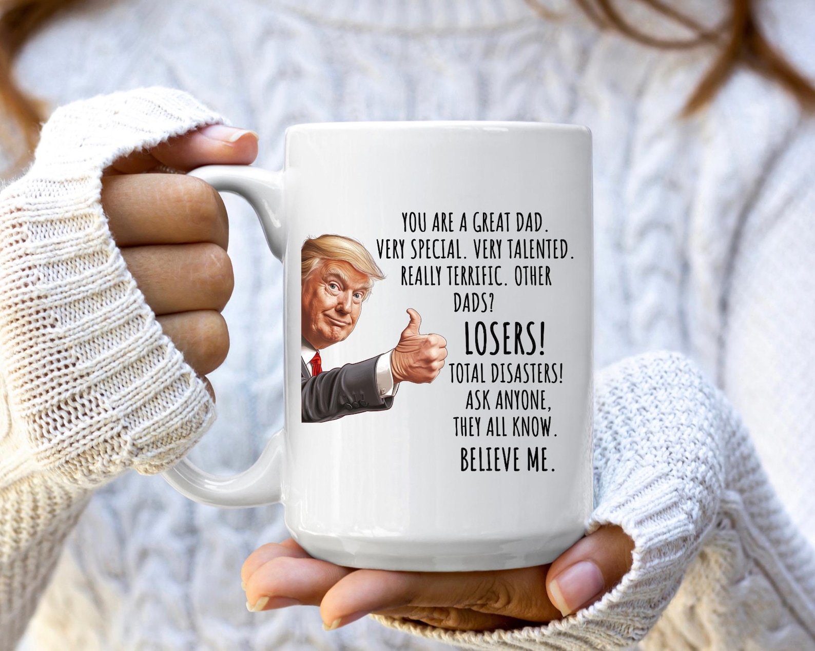 Accent - Funny Dad Trump Mug, Trump Dad Mug, Christmas Gift For Dad Gifts For Republican, Donald Trump 2024 Coffee Mug, Political Mug Fathers Day - Image 5