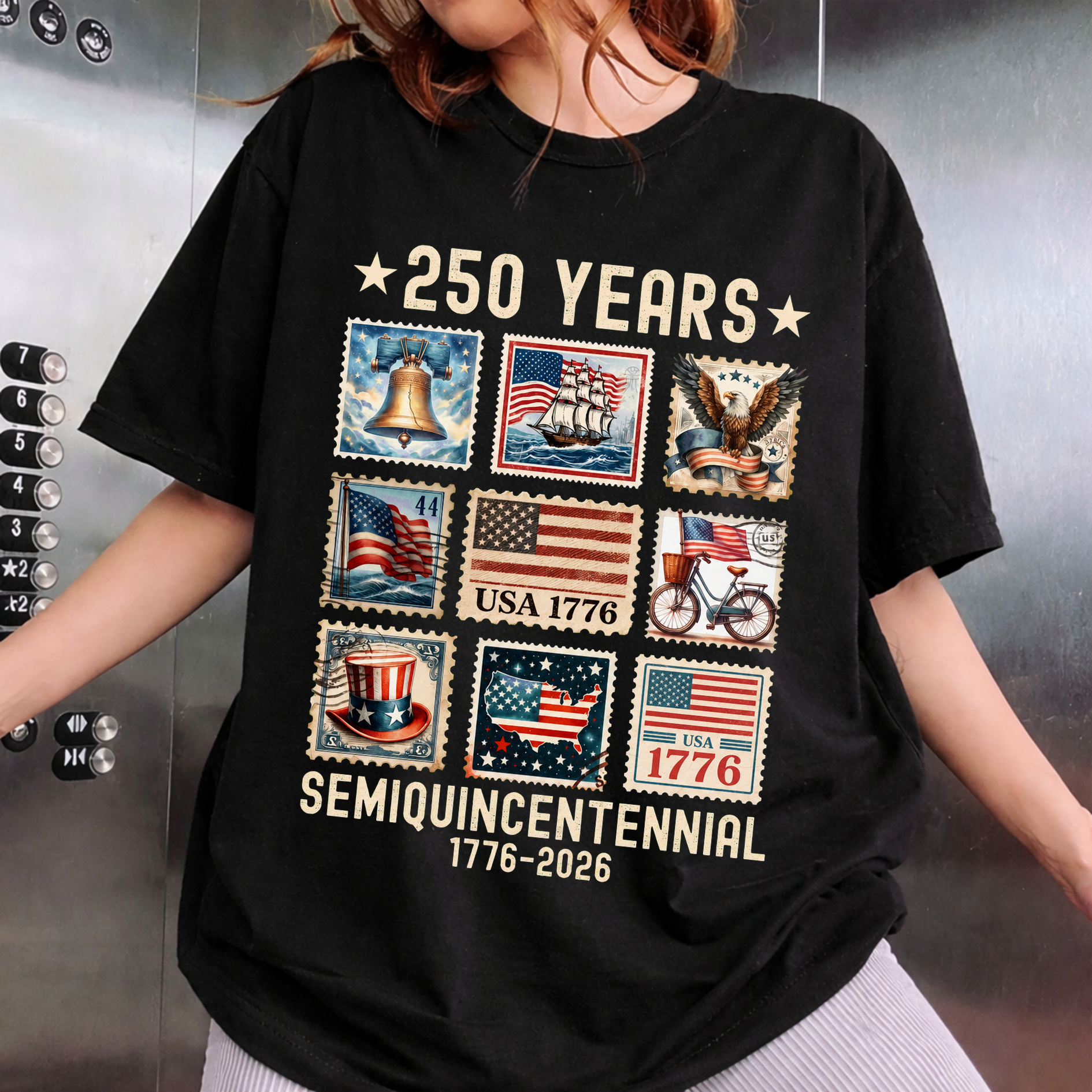 America 250th Anniversary Shirt Semiquincentennial Gift Stamp Shirt Retro Usa 250 Shirt Independence Day