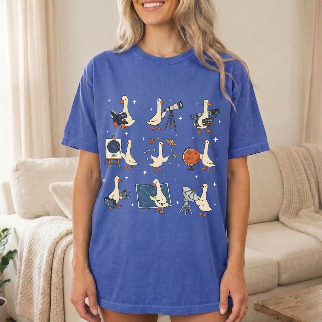 Alternative view of Silly Goose Astronomy Shirt - Funny Astronomer Gift, Space Lover Tee, Science Teacher Cosmos Shirt