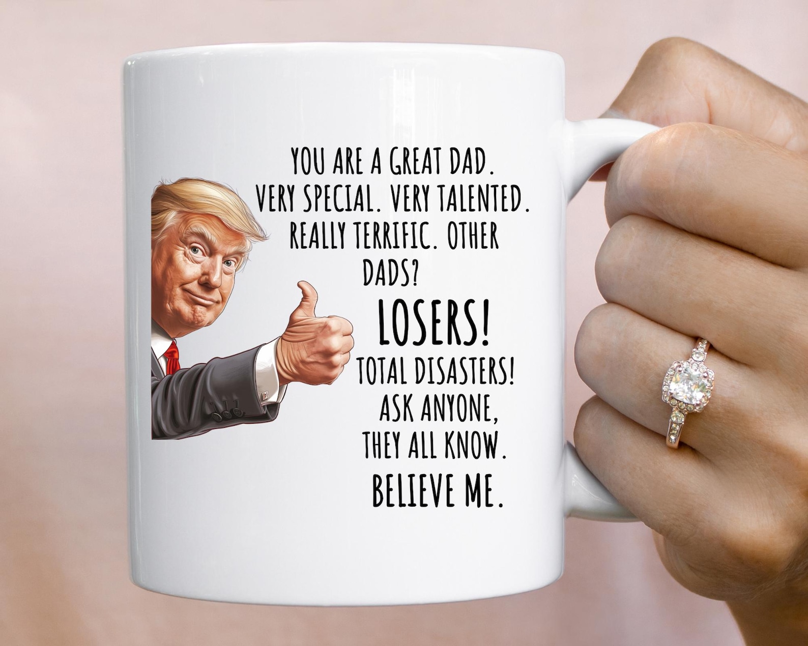 Accent - Funny Dad Trump Mug, Trump Dad Mug, Christmas Gift For Dad Gifts For Republican, Donald Trump 2024 Coffee Mug, Political Mug Fathers Day - Image 4