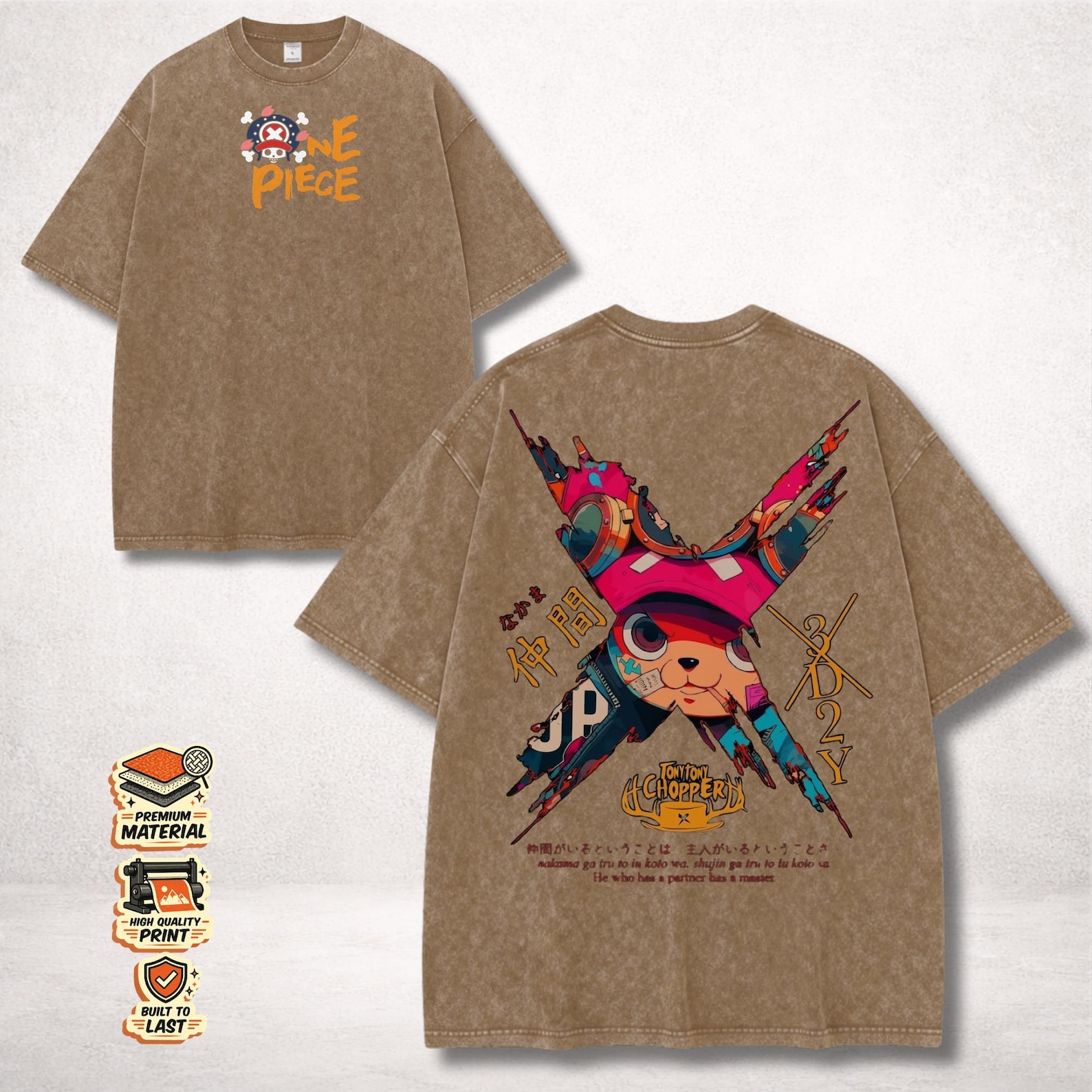 One Piece Tony Tony Chopper Comfort Colors T-shirt, 90s Anime Manga Graphic Tee - Image 4