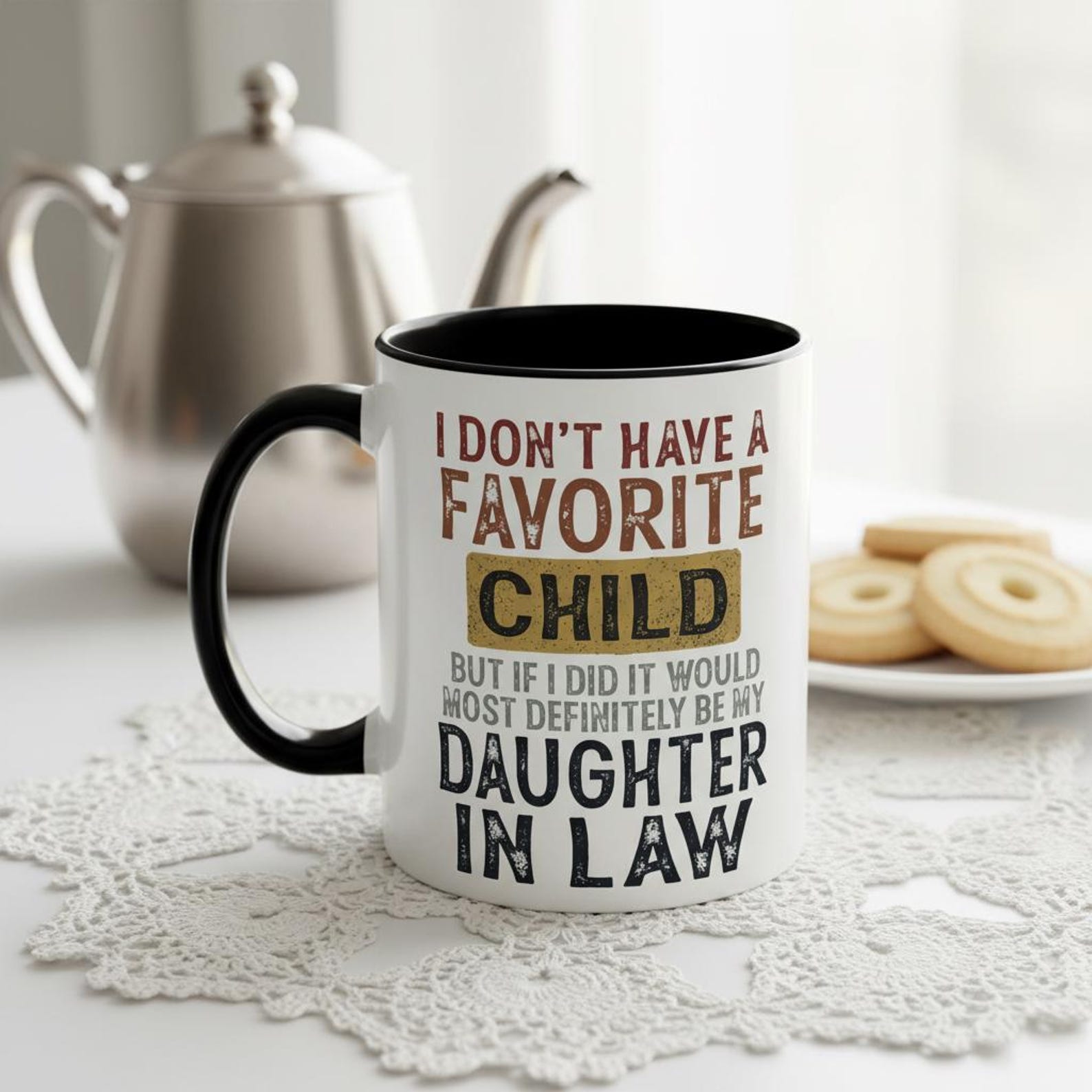Funny Daughter In Law Mug , Favorite Child Gag Gift Idea From Mother In Law, - Image 3