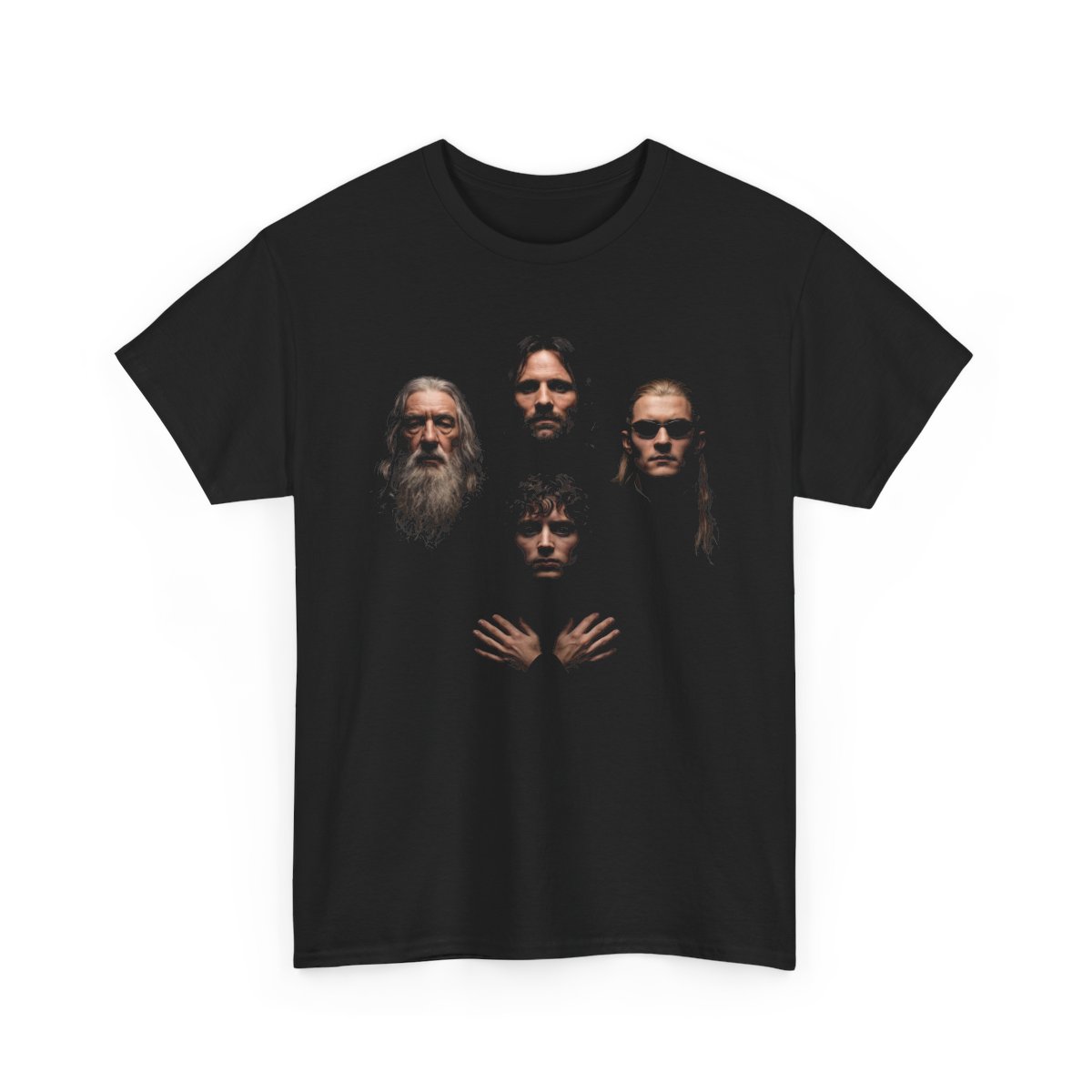 Lord Of The Rings Shirt Vintage Tee Movie Graphic Lotr Unisex T-shirt Casual Round Neck Cotton Fabric Fitted Gym Clothes