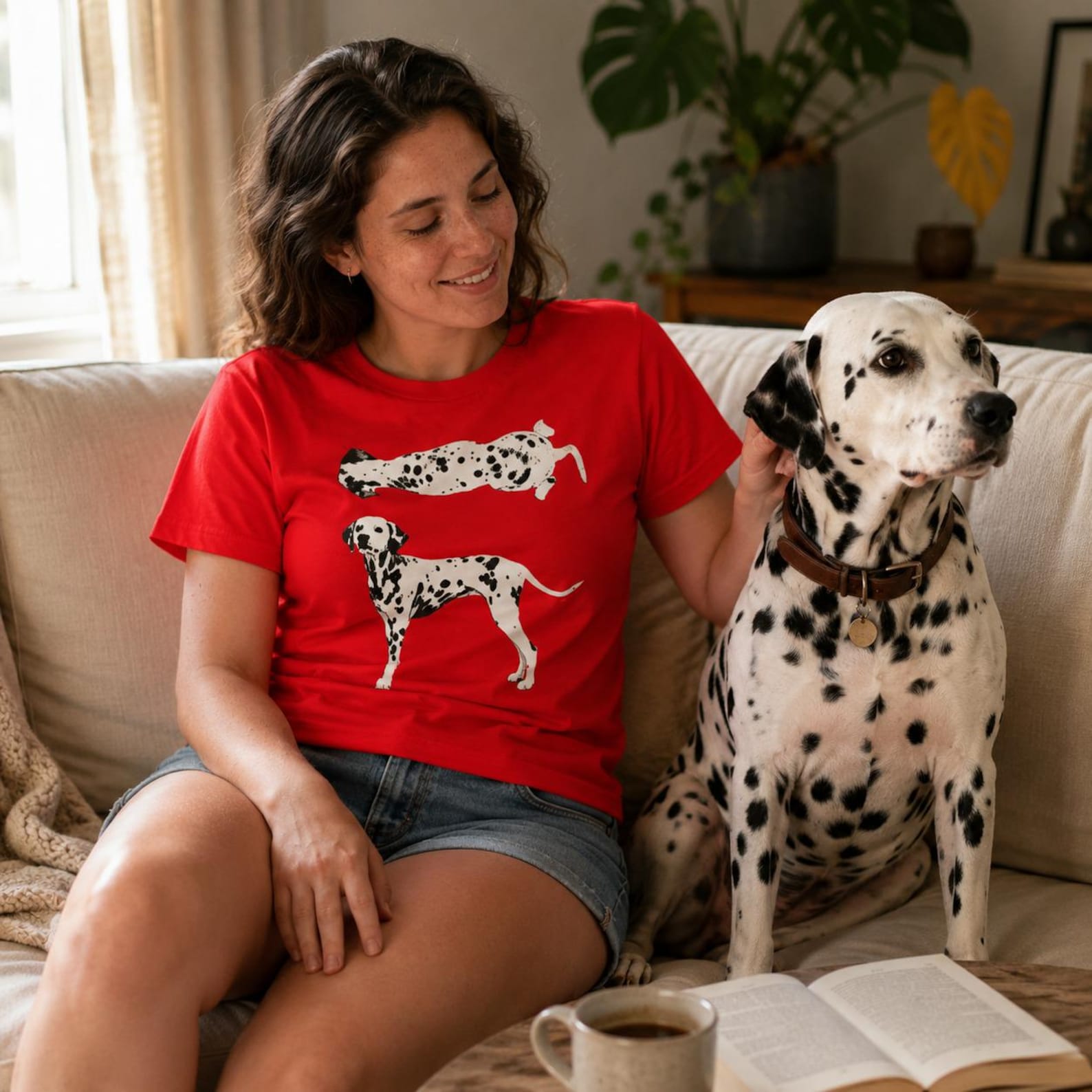 Alternative view of Dalmatian Dog T-shirt Gift For Fan, Women And Men