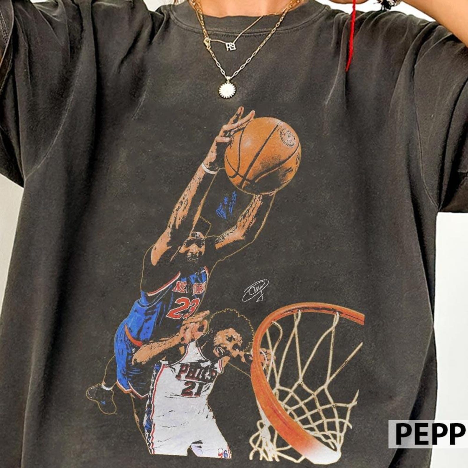 Mitchell Robinson Dunk Joel Embiid Vintage Comfort Colors Shirt