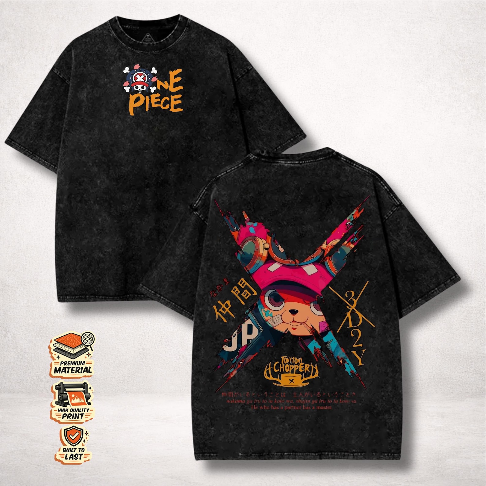 One Piece Tony Tony Chopper Comfort Colors T-shirt, 90s Anime Manga Graphic Tee