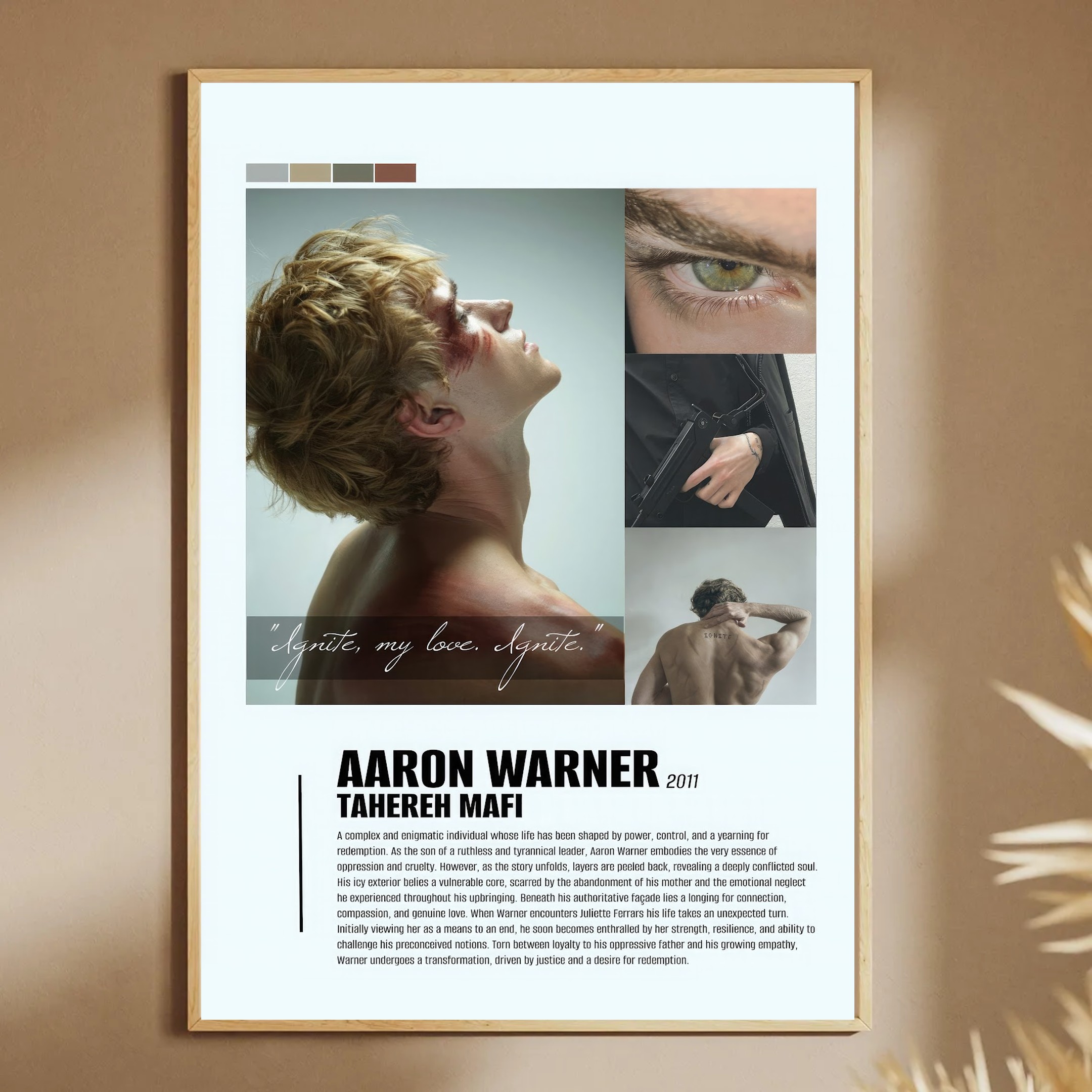 Aaron Warner Signature Character Unframed Poster - Shatter Me Series Fan Art Print - Booktok Trending Aesthetic Wall Decor - Gift For Fantasy Book Lovers - Image 4
