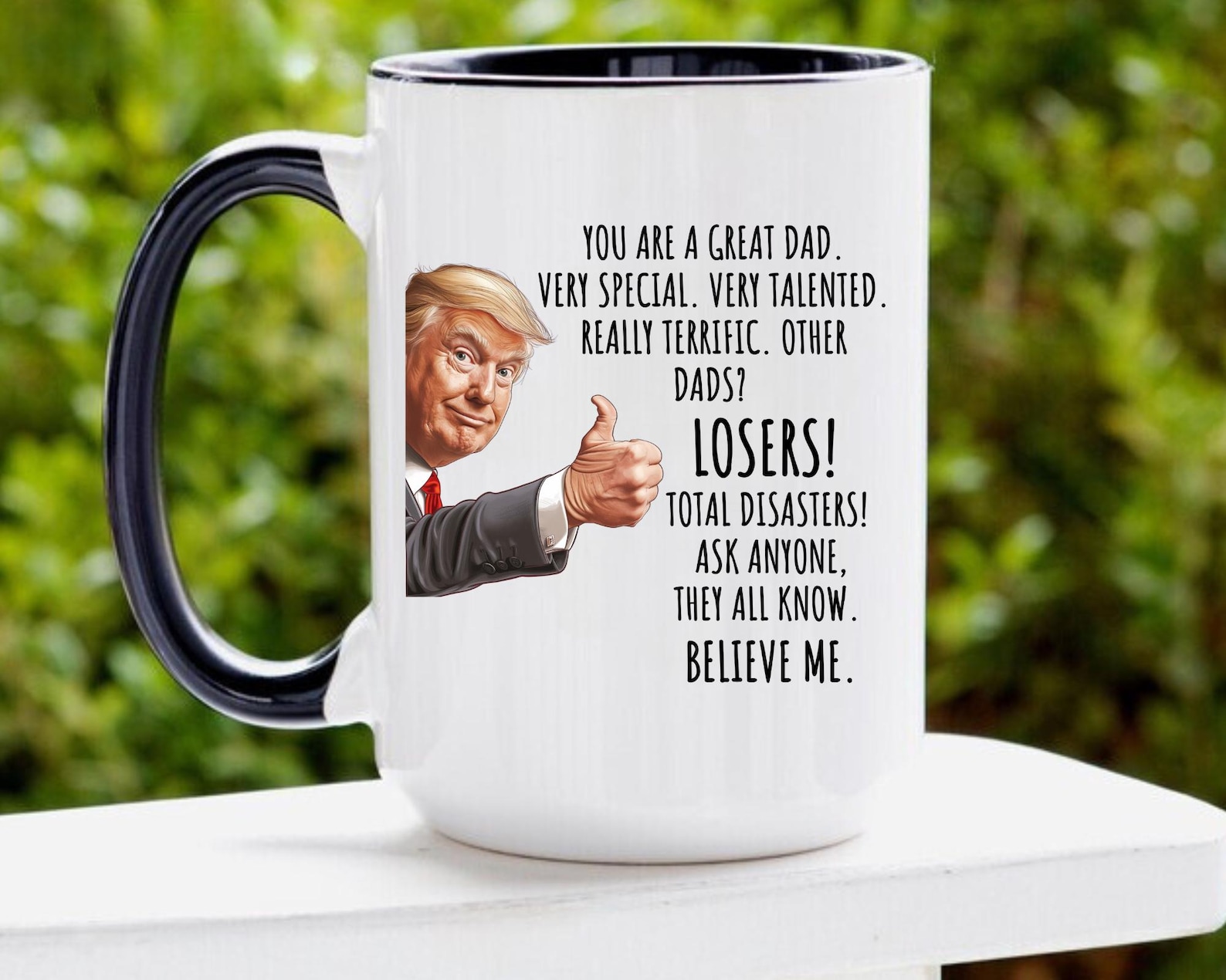 Accent - Funny Dad Trump Mug, Trump Dad Mug, Christmas Gift For Dad Gifts For Republican, Donald Trump 2024 Coffee Mug, Political Mug Fathers Day - Image 3