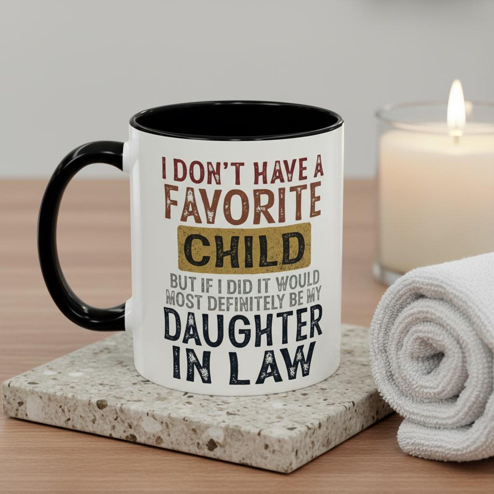 Funny Daughter In Law Mug , Favorite Child Gag Gift Idea From Mother In Law, - Image 4