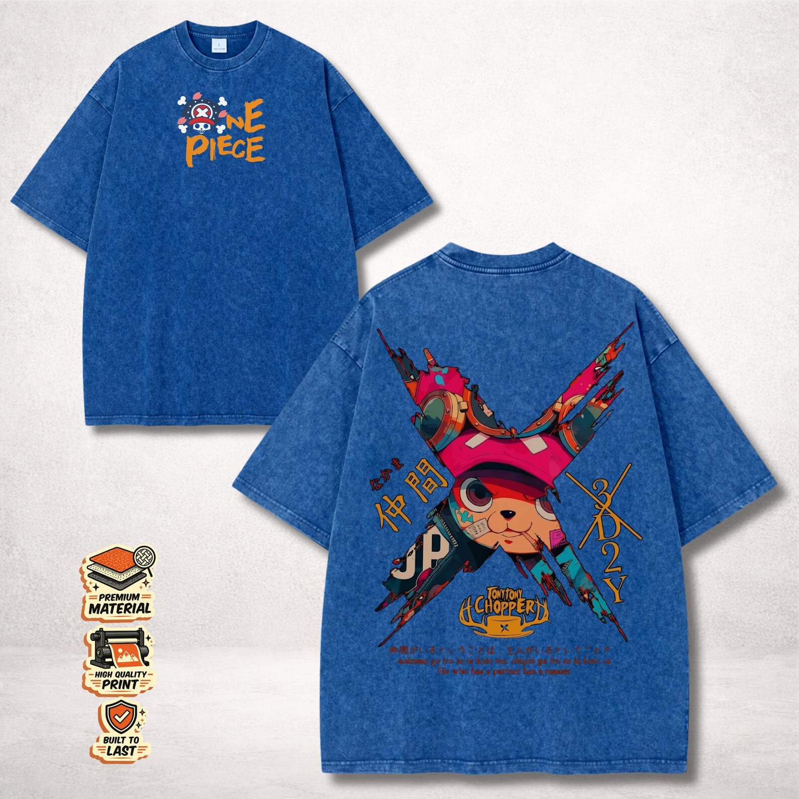 One Piece Tony Tony Chopper Comfort Colors T-shirt, 90s Anime Manga Graphic Tee - Image 5
