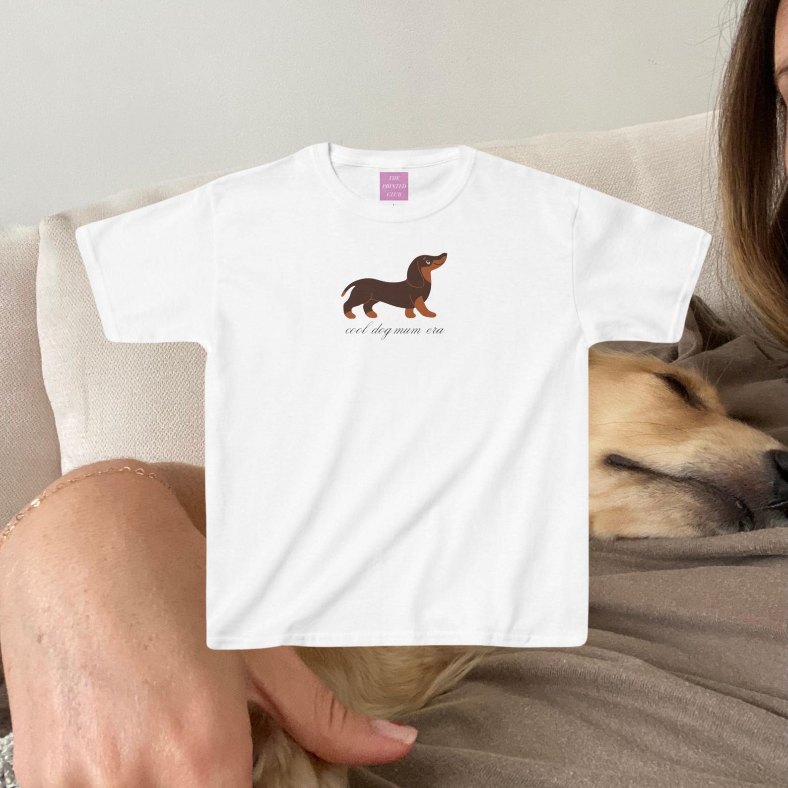 Alternative view of Cool Dog Mom Era Baby Tee Womens Graphic Baby Tee Coquette Aesthetic Y2k 90s Vintage Inspired