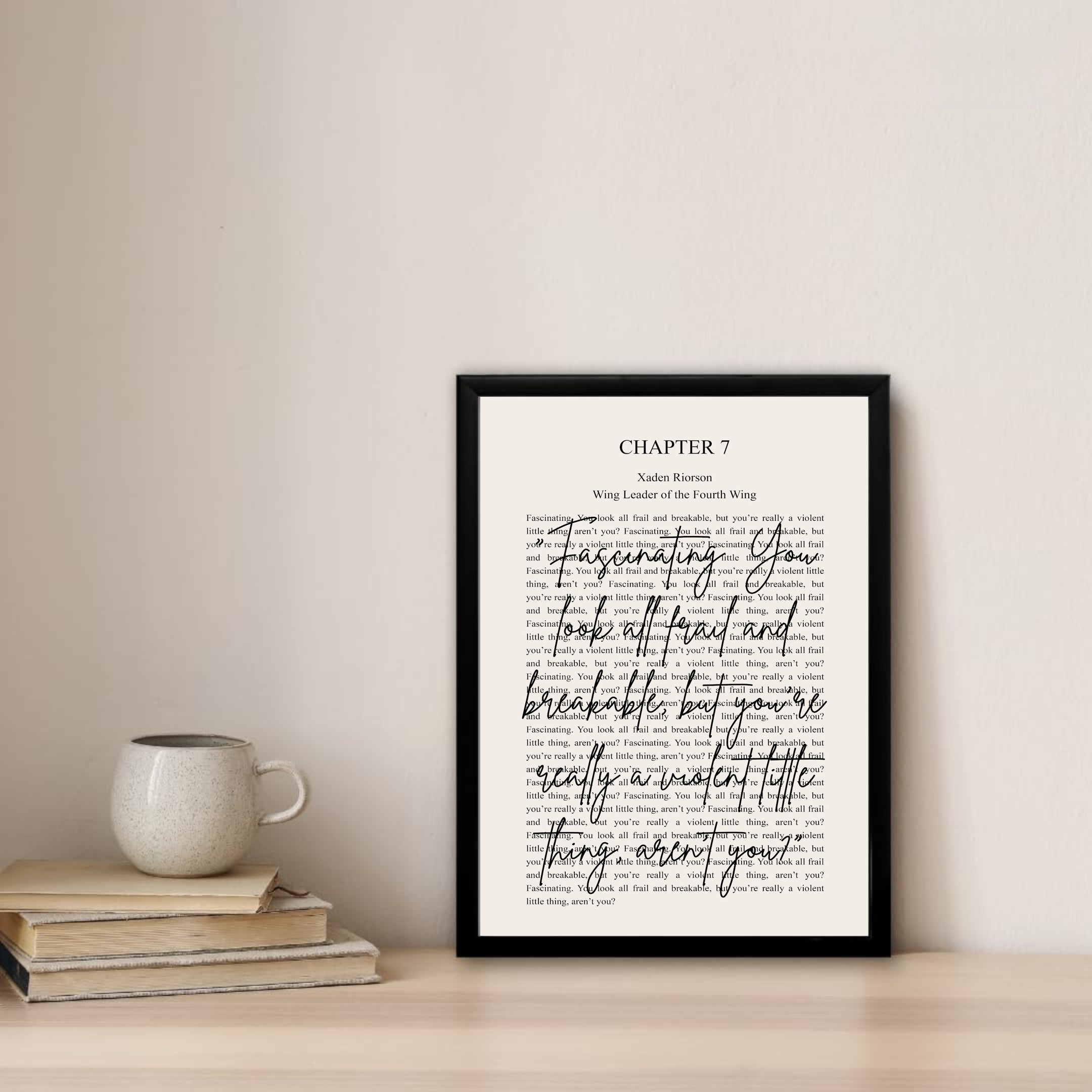 Alternative view of Fourth Wing Xaden Riorson Quote Print
